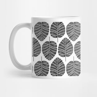 Black Alocasia pattern Mug